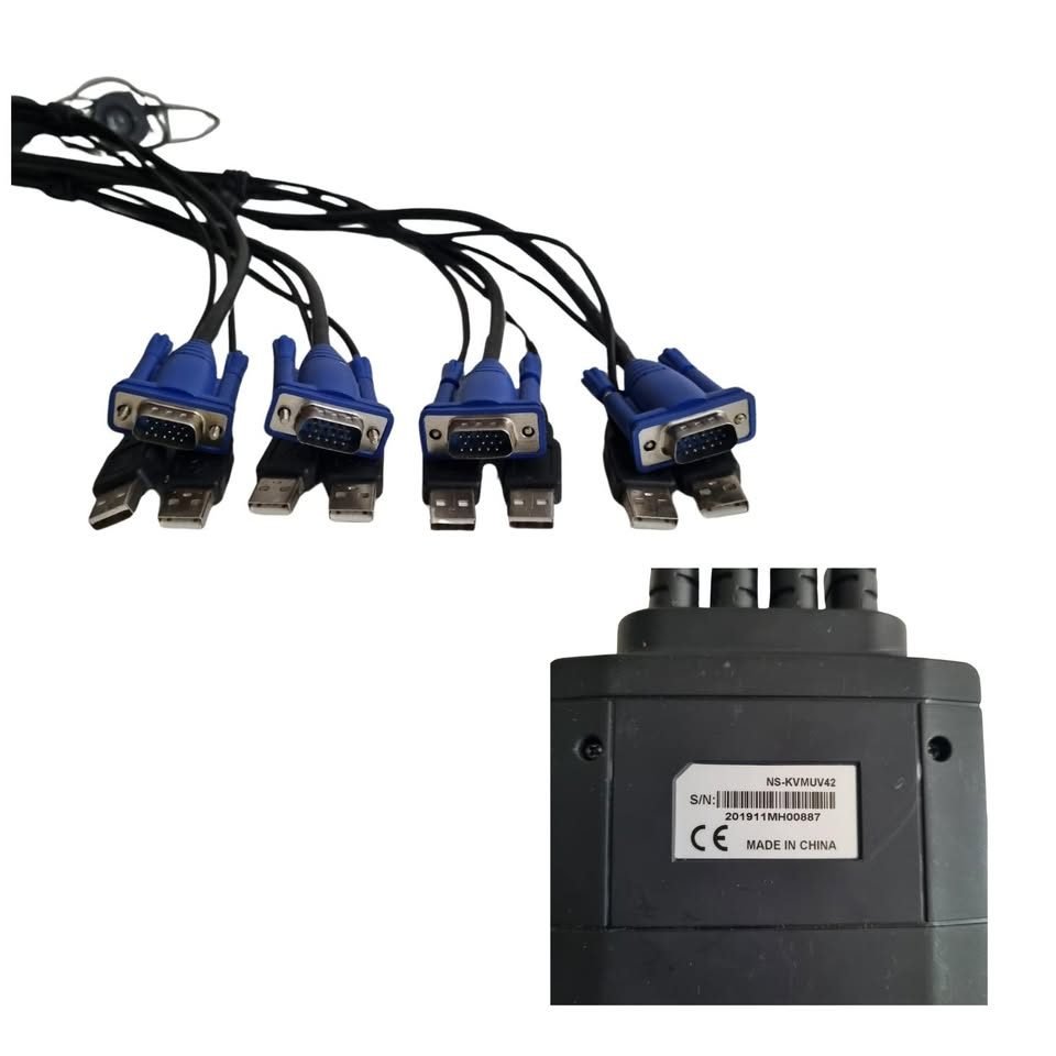 Switch Kvm De 4 Puertos Usb Y Audio Nisuta